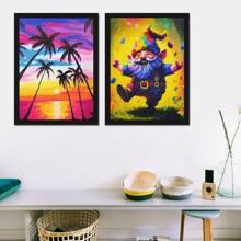 1pc Magnetic Diamond Painting Frame, Diamond Painting Canvas Frame, Self-Adhesive Soft Diamond Art Frame Suitable For Wall And Window