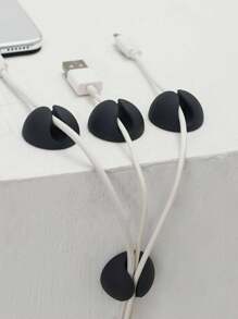 1/10pcs Round Cable Organizer Data Cable Storage And Organization Desktop Organization Practical Simple Home Decoration Can Hang Keychain And Other Small Objects
