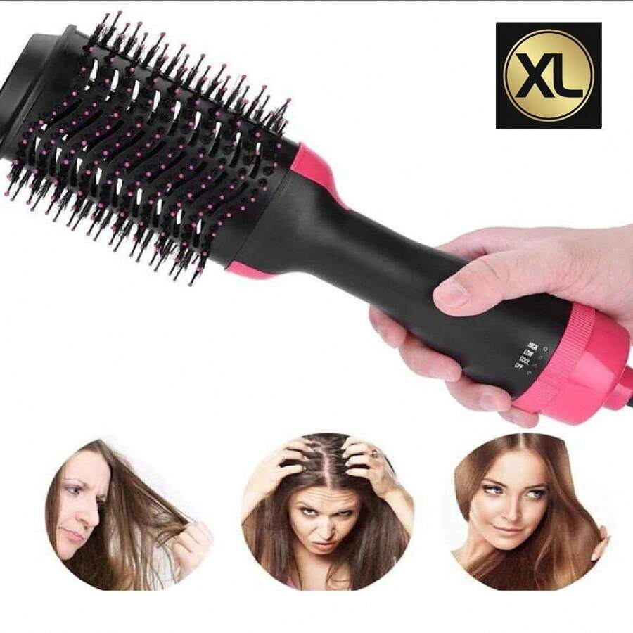 Cepillo Secadora Alaciadora De Cabello Profesional 3 En 1 - Multicolor - Ver 1