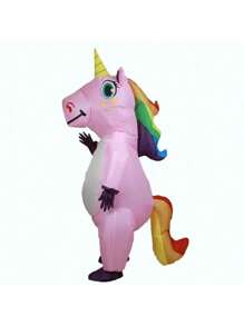 Nadmuchiwany kostium jednorożca dla dorosłych dzieci tęczowe kostiumy na Halloween dla kobiet mężczyzn dorosłych karnawał maskotka Purim Boże Narodzenie Cosplay - jednorożec - Zobacz 10