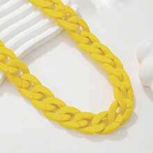 Beryohz 1 件简约亚克力链项链，哑光饰面，适合女性日常佩戴 - 項鍊 - 查看 9