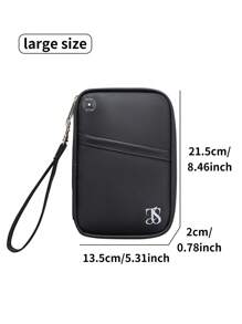 1pc RFID Blocking Passport Holder, Waterproof Travel Document Organizer With Card Slots