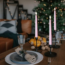 Set de 6 velas LED a batería con control remoto, velas con forma de cono con llama 3D, luces sin llama con parpadeo y luz amarilla cálida, para decoración de cumpleaños, hogar, habitación, Halloween, decoración del hogar, regalos, velas LED, luces de vela falsas