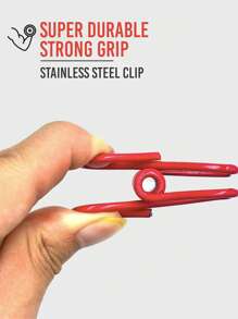 10 Pcs 2 Inch 5 Different Random Colors Chip Clips, PVC Coating High Elasticity Strength Clothes Pins, Food Clips And Bag Clips - Multicolor - View 6