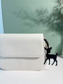 1 pieza Colgante de carro, llavero, mochila, bolso de hombro, bolso de hombro, bolso de mano, bolso de mano, otros bolsos de almacenamiento, colgante, bolsa de equipaje, colgante de cintura de pantalones, de unicolor PU, de moda, simple, versátil, lindo, lindo e interesante, con dibujo de animal de ciervo, ciervo, ciervo pequeño, adecuado para parejas, estudiantes, hombres, estudiantes, escuela, hombres, mujeres, trabajo, viajes diarios, vacaciones, viajes de negocios, adecuado para niños, vacaciones, novias, madres, novias, novias, regalos pequeños, regalos de cumpleaños - Negro - Ver 7