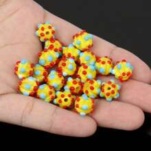 10mm Large Murano Multi-Color Pumpkin Spot Lampwork Glass Loose Spacer Beads For Jewelry Making Diy Bracelet Earring Accessories - Beads - View 12