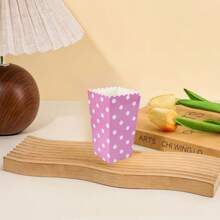 12pcs Popcorn Boxes Mini Paper Popcorn Bags Cardboard Disposable Popcorn Container, Snack Candy Popcorn Holder For Carnival Party Supplies, For Birthday Party Wedding Movie Night Tableware Supplies(Black,White,Blue,Yellow,Green,Red,Pink)