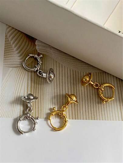 1 Pair Luxury Minimalist Fashion Earrings, Elegant Jewelry Accessory For Women's Daily Commute