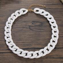 Beryohz 1 件简约亚克力链项链，哑光饰面，适合女性日常佩戴 - 項鍊 - 查看 13