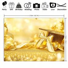 The Polyester Fabric Banner For Graduation Celebration Is Perfect As A Photography Background And Party Decoration. Suitable For Classrooms, Living Rooms, And Bedrooms As An Elegant Background For Party Supplies.