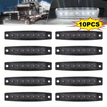 10-Pack LED Marker Light Strip, 7 LEDs 12V Daytime Running Lights For Trucks, Buses, Boats, RVs, And Heavy-Duty Vehicles, Multi-Color Decoration, Hardwired, No Battery - Universal Application - 10pcs - View 6