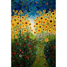 1 幅抽象花卉帆布画现代花卉印刷海报墙壁艺术画适用于客厅家居卧室装饰教室无框架