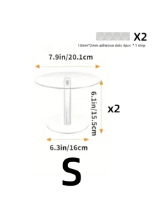 1/3/6 pièces Support à gâteau en acrylique, présentoir rond transparent pour cupcakes pour table de dessert, support surélevé pour gâteaux, desserts, cupcakes, bonbons pour mariage, événement, anniversaire, support pour cupcakes, desserts, gâteaux, pizza, cuisine, cadeau de Noël
