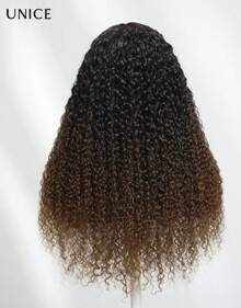 UNICE Hair EasiContour V Part Wigs Jerry Curly Ombre Chestnut Brown Glueless Human Hair Wigs Minimal Leave Out Upgrade V Part Human Hair Wig Beginner Friendly 150% Density - Trendy Color - View 6