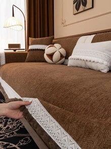 1件装四季通用沙发坐垫套,现代简约防尘防滑雪尼尔沙发垫,可水洗沙发套,保暖防褪色,宠物友好,适用于卧室、办公室、客厅、L型沙发(1/2/3/4座) - 駝色 - 查看 7