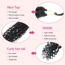 14/18/24inch 8 Packs Goddess Faux Locs Crochet Hair For Women, Goddess Locs Crochet Hair, Boho Style Locs, River Hair With Curly Ends - 1B - 查看 4