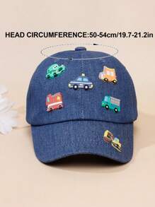 1 pieza Gorra de béisbol retro para niños, adecuada para niños y niñas, diseño con estampado de coche, ideal para actividades al aire libre, apta para edades de 2 a 6 años, primavera/verano - 1PC - Ver 7