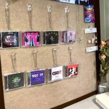 NFC Mini CD Label, Custom Made For DIY Highly Attractive CD Cover, Musician Album, Key Chain Pendant As A Gift, Colorful, Vintage, Cute, Adorable, Contracted, Funny, Y2K, Kawaii, Stylish, Casual For Weddings, For Graduation, For Housewarming, School Supplies, For Teenagers, Junior High School Students, Middle School Students, High School Senior High School Students, College Students, University Students, Freshman, Sophomore, Underclassmen,Delicate Romance, Utilitarian Chic - Multicolor - View 3