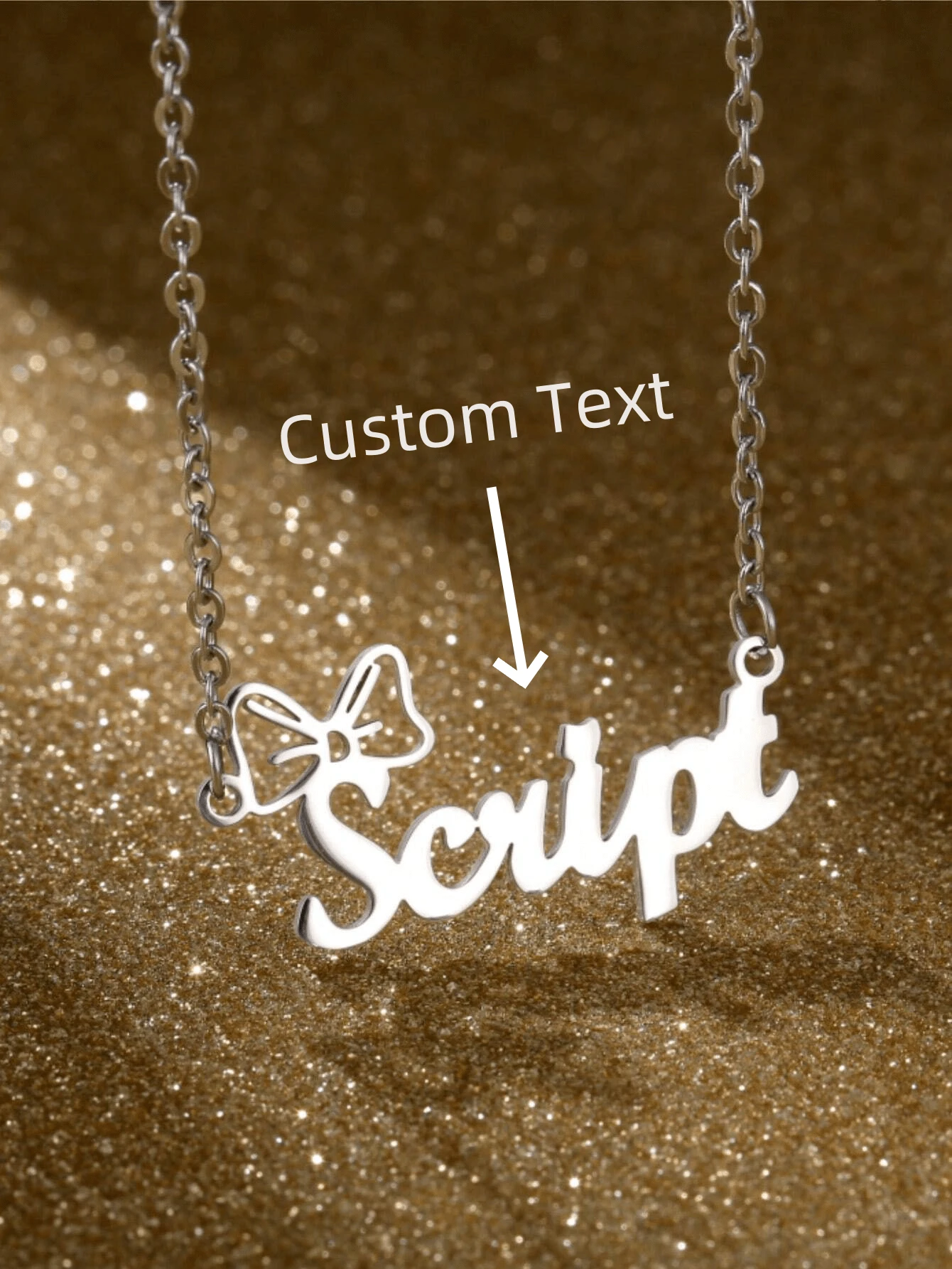 1PC Customized Stainless Steel Nameplate Necklace, Pendant Necklaces Stainless Steel Baby Jewelry Personalize Name Choker Girls Necklace Kids Children Numbers Boy Custom Silver Color, Fashion, Vintage, Casual, Simple Customization Everyday Wear, Birthday, Mother's Day - Silver - View 1