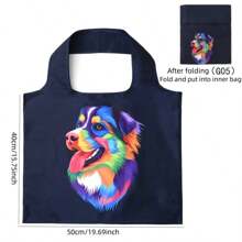1Pc Shopping Bag Printing Animal High-Capacity Portable Fold Shopping Bag Travel Storage Bag For Household Shopping Buy Groceries Travel Portable Convenient Storage
