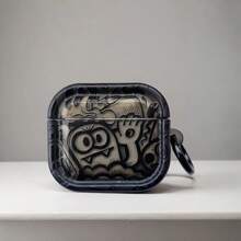 1 pieza Funda de auriculares Pro 3 con diseño de diablillo de graffiti de dibujos animados originales, Funda protectora Pro 2/3 - Multicolor - Ver 2