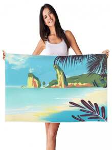 SEPTEVAGUS 1 pièce Serviette de plage personnalisée avec photo - Texte personnalisé et image imprimée. Grande couverture rapide à sécher. Cadeau essentiel pour l'été pour la piscine/la plage/le camping pour elle/lui/amis. Tissu respirant et absorbant avec des designs raffinés. Réutilisable pour les voyages, les pique-niques, le yoga ou la décoration de la maison