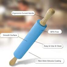 一套9.5英寸、12英寸和15英寸的硅胶擀面杖,配有不粘木柄,适用于家庭烘焙饼干、糕点、蛋糕等。共有橙色、红色、绿色、蓝色、粉色和紫色六种颜色可选,满足日常家居需求,也适合情人节派对、家居装饰和馈赠亲友。 - 彩色 - 查看 4