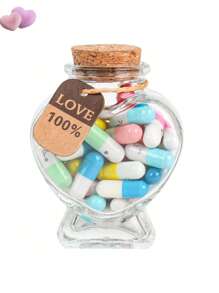 40-100pcs Of Love Letters In Each Glass Bottle. Valens Dav Ove Capsyle Leters Romantic Paper Love Messae Cute Things Gift DlY For Wife Husband Bovfiend Ginfiend Anniversary Birthday Mother's Day Thanksgiving Bay Gift