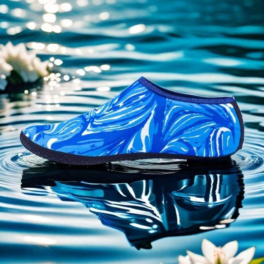 Giày đi biển Unisex, tất bơi lặn, dép sandal đi biển mùa hè, giày đế bằng, giày thể thao chống trượt, dép đi trong nhà cho nam nữ, thoáng khí và nhẹ, thích hợp để mặc vào mùa hè, giảm gánh nặng cho bàn chân và giúp bạn dễ dàng mang theo trên bãi biển (Lưu ý rằng đế của sản phẩm này mỏng, vui lòng mua cẩn thận), đồ dùng cần thiết cho bãi biển, phụ kiện bãi biển, phao bơi - Nhiều màu - Xem 1