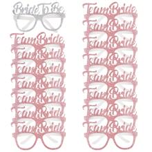 Fowecelt 16 قطعة من نظارات حفل عروس الأحتفال العصري، 15 قطعة بلون وردي ذهبي ل- "عروس" و 1 قطعة فضية ل- "العروس القادمة"، للأكياس الترفيهية لحفل عصابة الزفاف البالغين، إكسسوارات احتفال العروسة - متعدد الألوان - مشاهدة 2