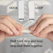 No Drill Hang Picture Non-Marking Clip - Double-Sided Removable Wall Hooks For Frames & Artwork, Damage-Free Adhesive, Waterproof Install Tape, Heavy Duty Picture Hanging Kit, Adhesive Wall Hangers For Frames - No Damage, Waterproof, Easy To Install And Remove, Ideal For Home Decor, Bathroom Shelf, Hangers Hooks Hanger, Wall Pictures, White Hook, Black, Sticky Wall Hooks, Purse Hanger Wall Hooks, Hooks, Wall Hook, Door Hanger - White - View 3