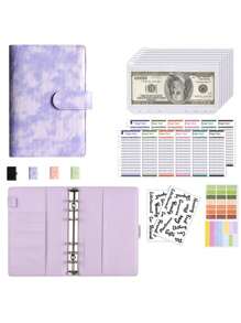 Budget Binder Cash Envelopes For Budgeting Organizer For Cash Envelopes For Cash A6 Budget Binder With Zipper Envelopes, Pen Holder, Pencil Case, Office Decor, Crayon Holder, Pen Pots, Office Equipment, Desktop Organizer, Office Stationery, Marker Storage,Makeup Organizer,Organizer,Storage Organizer,Skin Care Organizer,Office Storage,Stationery Organiser,Nail Storage,Bedroom Decor - Multicolor - View 1