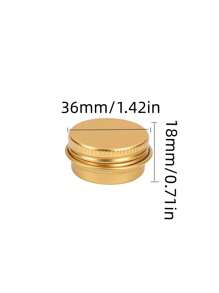 1/4/8pcs 10g Mini Threaded Aluminum Jars, Portable Aluminum Pill Boxes - Gold - View 9