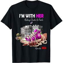 NEW LIMITED  2024 I'm With Her Rocking T-Shirt - Black - View 1