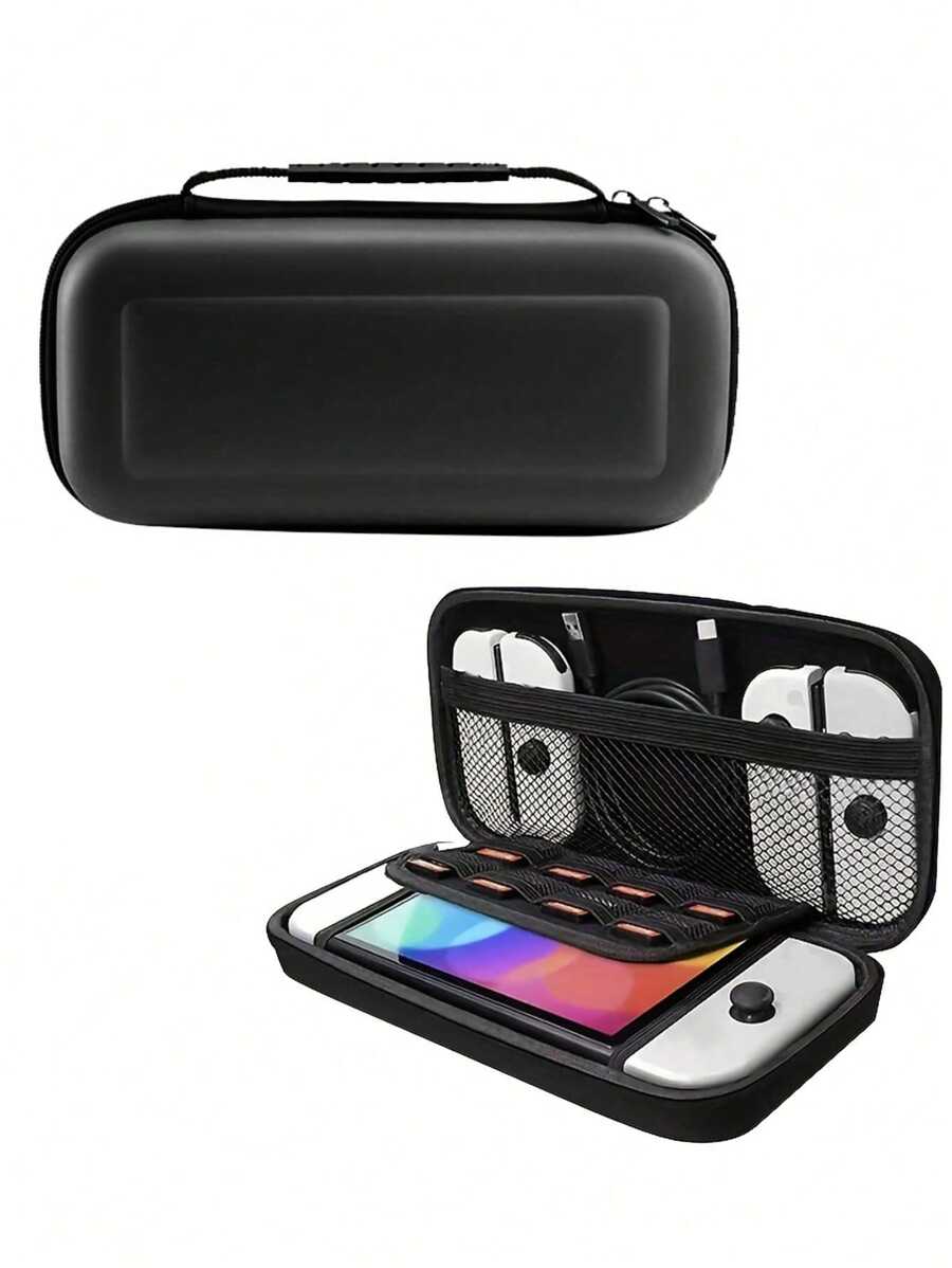 Bolsa de almacenaje PU compatible con Nintendo Switch - Negro - Ver 1