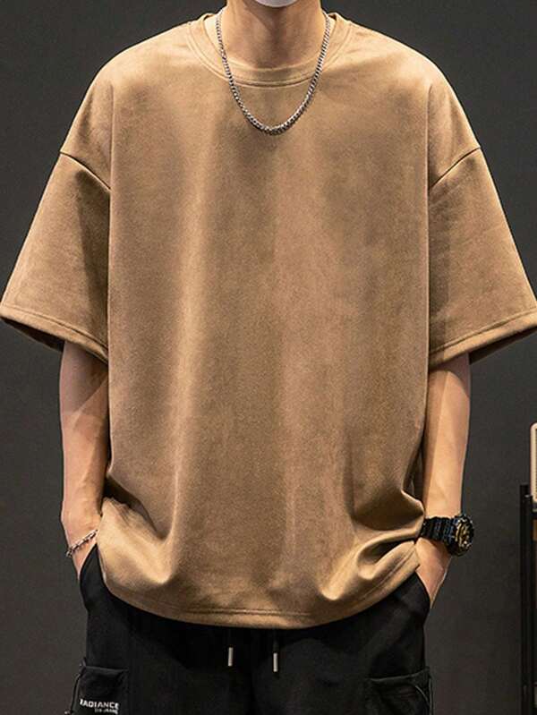 Maglietta estiva casual versatile con stampa di lettere, scollo tondo, a maniche corte, adatta per adolescenti