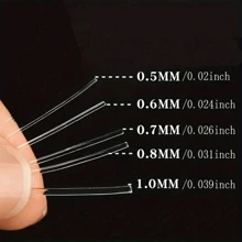 玻璃绳手工DIY佛珠玉珠串饰品透明水晶弹力弹力绳玻璃线可佩戴水晶珠玛瑙玉石手链手链质量好弹性好不易磨损圆绳水晶弹力线