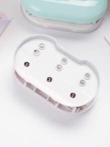 1 pezzo. Mini perforatrice portatile a 3 fori, design minimalista, spaziatura 28 mm, perforatrice per quaderni a fogli mobili - Multicolore - Visualizzare 7