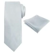 Zweiteiler, Herren Einfarbige Mikrofaser Krawatte und Einstecktuch Kombination, sehr geeignet als Herrengeschenk, passend, Hochzeiten, Bräutigame, Trauzeugen, Dates, Abendessen, Feste und andere Anlässe