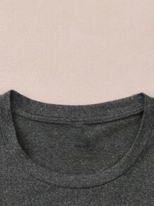 Robes d'été pour femmes, col rond, T-shirt à manches courtes, imprimé motif cerise, hauts d'été gris doux et élégants, coupe slim, convient pour le port quotidien à la maison, t-shirts graphiques pour femmes Top d'été