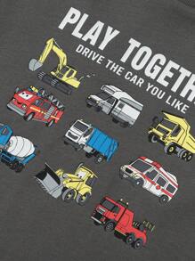 Balabala Young Boys Quick-Dry Cartoon T-Shirt, 2025 Summer Top - Cold Gray - View 8