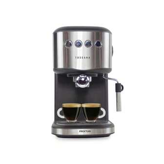 PRIXTON Toscana Automatische Espressomachine met Capsule Adapter, 850W Italiaanse Pomp en 20 Bar Druk, Stomer ✅ Levering binnen 24/48 uur
