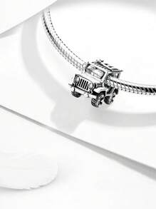 1件925纯银婴儿推车爪印蓝牙耳机吊坠，适合DIY手链，女士饰品