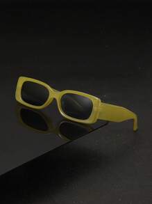 1/2/3 PCS Men's Acrylic Casual Rectangle Fashion Black Eyewear For Vacation Outing And Daily Life Outfits With - 彩色 - 查看 13