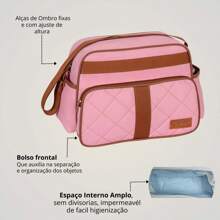 Luxury 2-Piece Maternity Bag Kit For Baby Girl And Boy - 淺粉色 - 查看 5