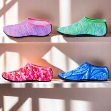 Diving Socks Beach Booties Nylon Water Socks Nylon Water Socks With Rubber Shoe Sole Beach Volleyball Socks For Women Men Breathable And Lightweight, Suitable For Summer Wear, Reducing Foot Burden And Making It Easy To Carry On The Beach (Note That The Sole Of This Product Is Thin, Pleasepurchase With Caution), Beach Essentials, Beach Accessories, Pool Float - Multicolor - View 1