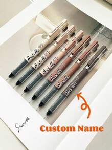 3pcs 6pcs Personalized Name Your Exclusive Imprint Create A Unique Writing Tool To Show Your Personalized. Direct Liquid Ink, Smooth Writing; Needle Pen Tip, Precise And Delicate; Quick-Drying Technology To Avoid Smudging; Large Ink Capacity, Long-Lasting And . Artistic Style And Fresh, Simple And Fashionable, Highly Attractive Design. Students Can Practice Questions And Office Workers Can Record