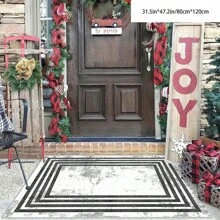 [Crystal Velvet, PVC Bottom, 5mm Thickness] 1pc Bohemian Style Carpet - Waterproof, Anti-Slip, Absorbent, Machine Washable, Soft & Comfortable Mat, Suitable For Kitchen, Living Room, Bedroom, Hallway, Bathroom, Laundry Room - Easy To Clean, Carpet, Home Decor Home Bathroom Decor Bath Rug Outdoor Rug Door Mat