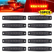 10-Pack LED Marker Light Strip, 7 LEDs 12V Daytime Running Lights For Trucks, Buses, Boats, RVs, And Heavy-Duty Vehicles, Multi-Color Decoration, Hardwired, No Battery - Universal Application - 10pcs - View 8