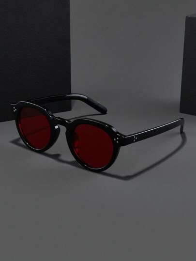 نظارة رجالية موضة 2025 إطار دائري جديد، تصوير الشارع، شخصي، متناسق مع كل الملابس، طراز رجعي، هدية مناسبة للاستخدام في الخارج، ركوب الدراجات، المناسبات، الحفلات، الشاطئ، السفر